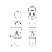 LED Autolamps 1156WM 12-24V White LED Bayonet Type Reverse Bulb - 570 Effective Lumens