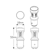 Led Autolamps 1157Rm Bayonet Red Led Stop/Tail Bulb 12-24V, Stop 380Lm, Tail 125Lm Effective