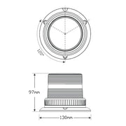 LED Autolamps 128AMF LED Amber Strobe Beacon, Fixed Mount, IP67