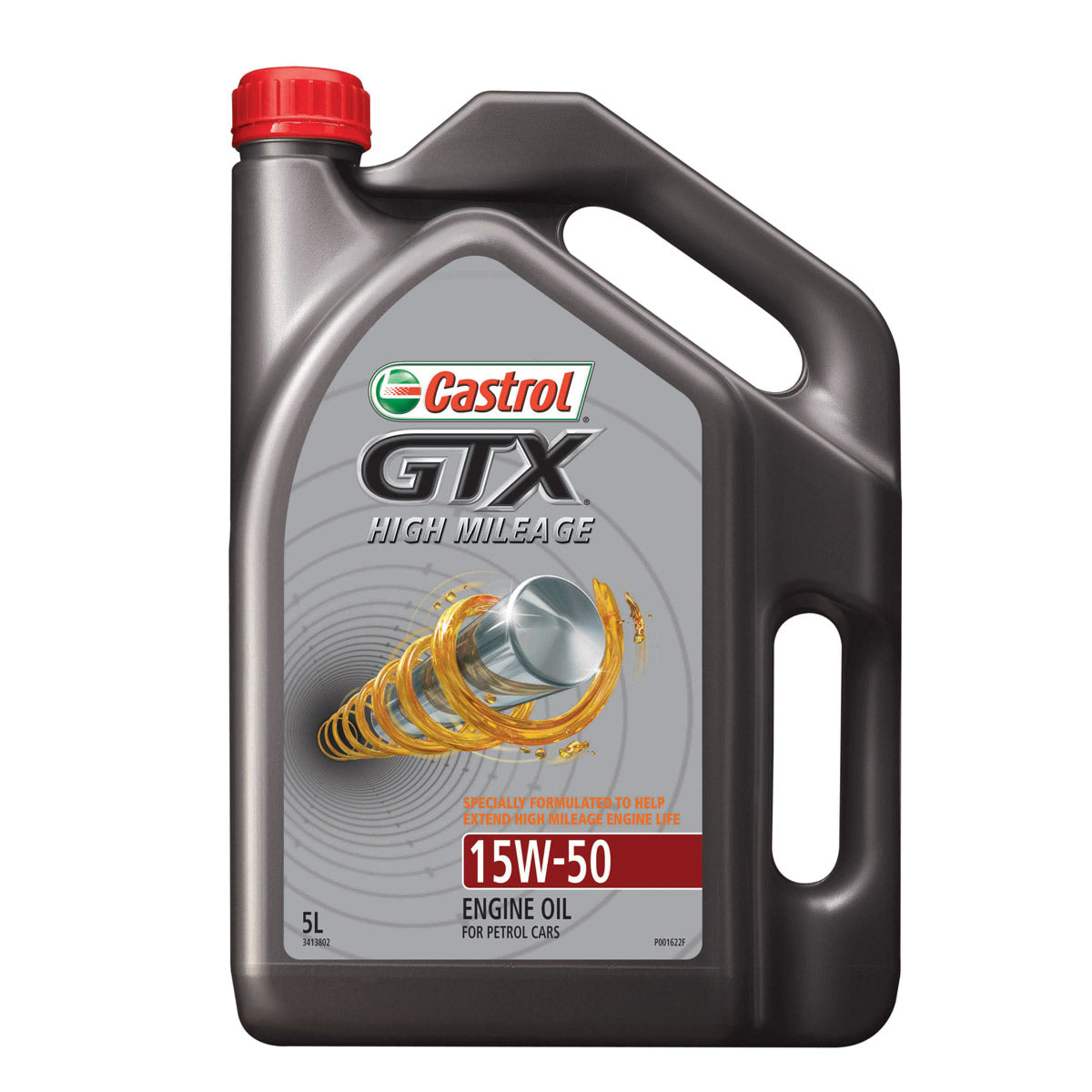 Castrol GTX High Mileage Mineral 15W-50 Engine Oil, 5L - 3413802 (Pickup Only)