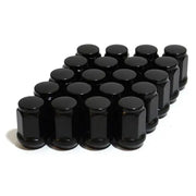 SAAS Wheel Nut Flat Head Bulge 12 x 1.25 Black 35mm - 43595BBC