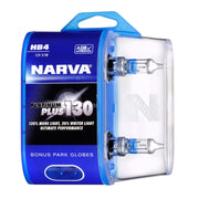 Narva 48544BL2 HB4 12V 51W Platinum Plus 130 Halogen Headlight Globes, Twin Pack