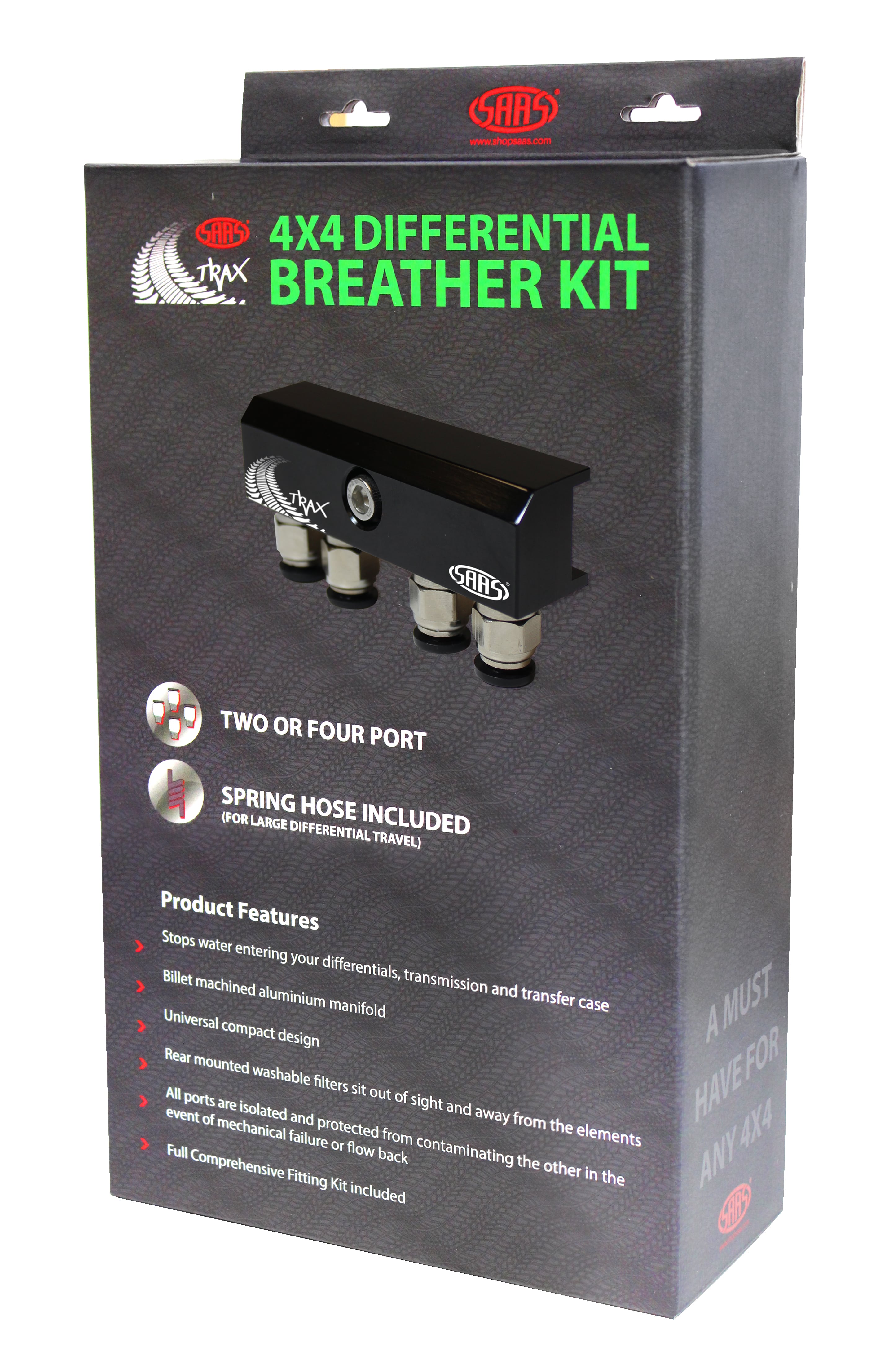 SAAS 4 Port Diff Breather Kit - Suits Ranger, Mazda, Courier, Bt DB1002