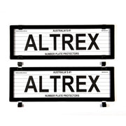 Altrex VIC 5 Figure Dual Slimline Black Number Plate Protectors - with Lines - 5VSL