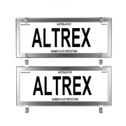Altrex Standard Size Chrome Style Number Plate Protectors - without Lines - 6CC