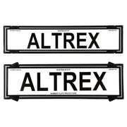 Altrex NSW & SA Premium Combination Black Border with Silver Insert Number Plate Protectors - without Lines - 6NLPS
