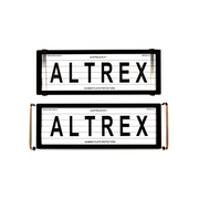 Altrex Advanced 6 Figure Black Lined Number Plate Protectors - with Metal Clips - 6OLC