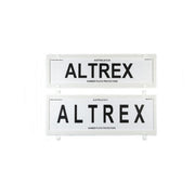 Altrex QLD, ACT, VIC, TAS, SA, WA & NT Slimline Combination White Number Plate Protectors - without Lines - 6QSNLW