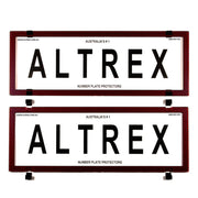 Altrex Standard Size Red Carbon Fibre Number Plate Protectors - without Lines - 6SER