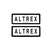 Altrex Standard 6 Figure Black Number Plate Protectors - without Lines - 6ST