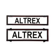 Altrex QLD, VIC, TAS, SA, WA & NT Dual Slimline Black Border w Red Insert Number Plate Protectors - without Lines - 6VSNLR
