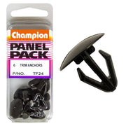 Champion Fasteners Trim Anchors (18mm Head, 15mm Length, to Suit 8mm Hole) - Pack of 6 - TF24