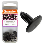 Champion Fasteners Christmas Tree Clips (14.8mm Head, 16.3mm Length, 7.8mm Stem) - Pack of 6 - TF4
