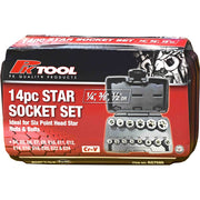 PKTool E-star Socket Set - 14 Piece 1/4‚Äù, 3/8‚Äù & 1/2‚Äù Drive - RG7589