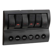 Narva 63193 6-Way LED Switch Panel With Fuse Protection