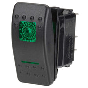 Narva 63128BL 12 Volt Illuminated Off/Momentary (On) Sealed Rocker Switch (Green)