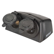 Narva 81165BL Heavy-Duty Twin Surface Mount Accessory/Engel Type Sockets