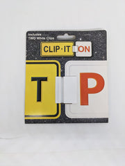 Clip It On 2x White Clips for L & P Plates - B2C2CCW