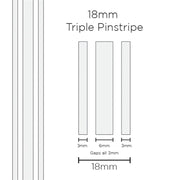 SAAS 11102 18mm Triple Stripe - White