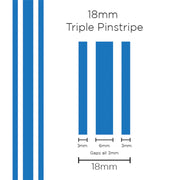 SAAS 11104 18mm Triple Stripe - Medium Blue