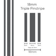 SAAS 11108 18mm Triple Stripe - Charcoal