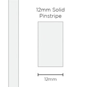 SAAS 12mm Pinstripe - Solid White (10m) - 11402