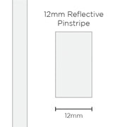 SAAS 11496 Pinstripe 12mm Solid Reflective - White