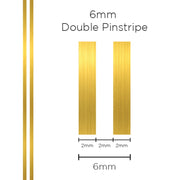 SAAS 1306 Pinstripe 6mm Double Stripe - Gold