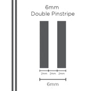 SAAS 1308 Pinstripe 6mm Double Stripe - Charcoal