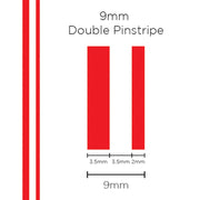 SAAS 1503 Pinstripe 9mm Double Stripe - Red