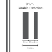 SAAS 9mm Pinstripe - Double Charcoal (10m) - 1508
