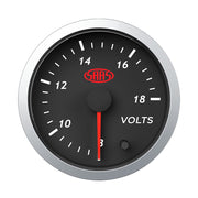 SAAS Volt Gauge 8v-18v 52mm Black Street Series - SG21250