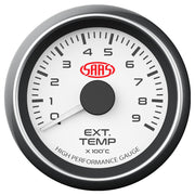 SAAS 52mm White Muscle Series EGT Exhaust Temperature Gauge (0-900C) - SG-EXT52W1