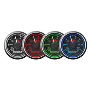 SAAS 52mm Black Muscle Series Boost Gauge (30inHg-20PSI) - SG-TB52B