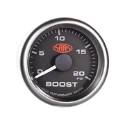SAAS 52mm Black Muscle Series Diesel Boost Gauge (0-20PSI) - SG-TBD52B1
