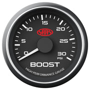 SAAS 52mm Black Muscle Series Diesel Boost Gauge (0-30PSI) - SG-TBD52B