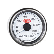 SAAS 52mm White Muscle Series Vacuum Gauge (0-30inHg) - SG-VAC52W