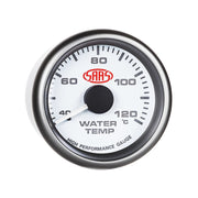 SAAS 52mm White Muscle Series Water Temperature Gauge (40-120C) - SG-WT52W