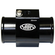 SAAS Black Aluminium Water Temperature Adapter for Radiator Hose - 36mm - SWTA36B