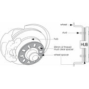SAAS Pair of Universal 5 Stud 5mm Wheel Spacers - WS5005