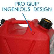Pro Quip 10L Plastic Fast Pour Fuel Jerry Can - Unleaded Petrol Red - 1008 (Bulky Item - Freight Applies)