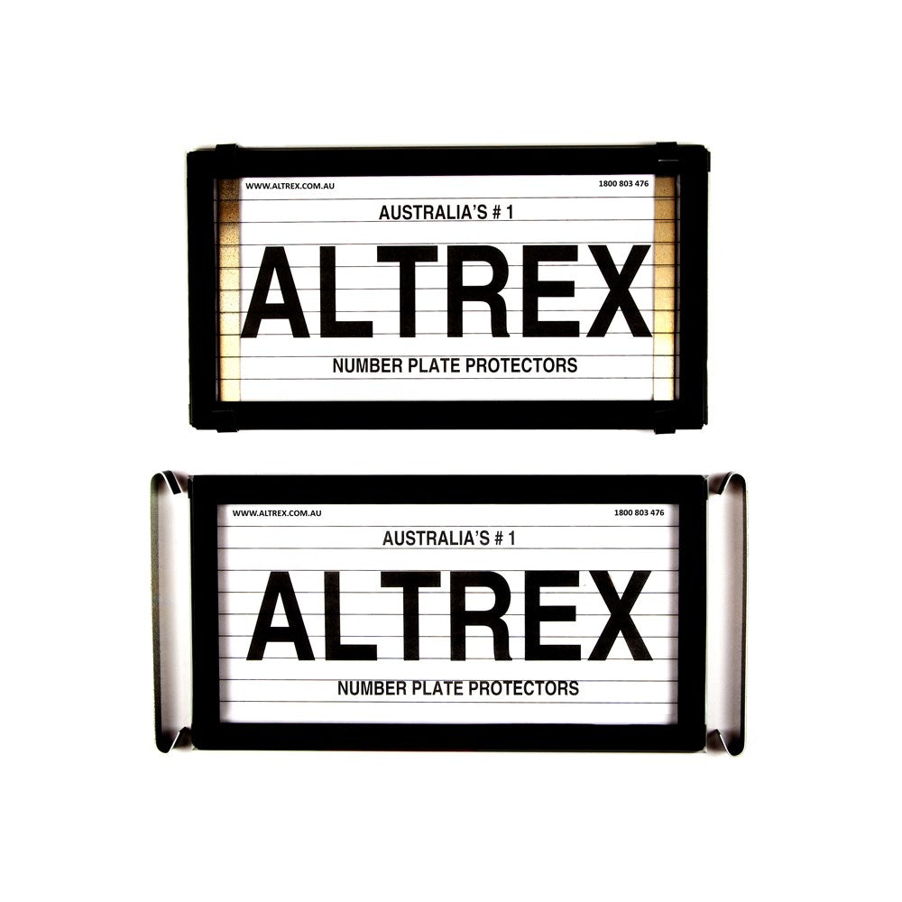Altrex NSW 4/3 Figure Black Number Plate Protectors - with Lines - 4-3L