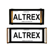 Altrex Slimline VIC, QLD 4 Figure Black Number Plate Protectors - without Lines - 4VSNL