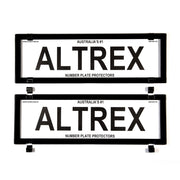 Altrex VIC 5 Figure Dual Slimline Black Number Plate Protectors - without Lines - 5VSNL