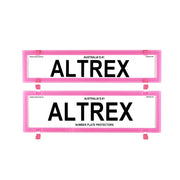 Altrex NSW & SA Slimline Pink Number Plate Protectors -  without Lines - 6BCNLP