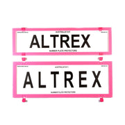 Altrex QLD, ACT, VIC, TAS, SA, WA & NT Slimline/Standard Size Combination Pink Number Plate Protector Covers - without Lines - 6BCQSNL