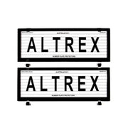 Altrex Standard Size Black Number Plate Protector Covers - with Lines - 6CL