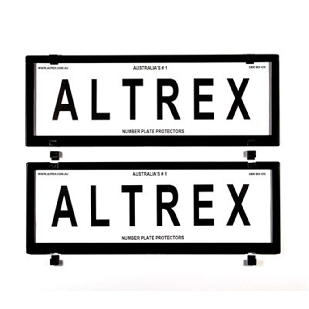 Altrex Standard Size Black Number Plate Protectors - without Lines - 6CNL
