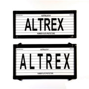 Altrex NSW HSV and FPV Slimline Black Number Plate Protectors - with Lines - 6HPVSL