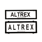 Altrex NSW HSV and FPV Slimline Black Number Plate Protectors - without Lines - 6HPVSNL